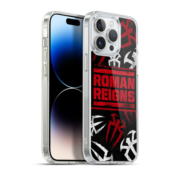 WWE Roman Reigns Logo Pattern Soft Gel Case for Apple iPhone 13 Pro Max & MagSafe
