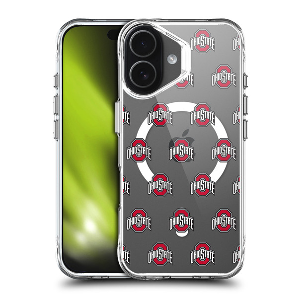 Ohio State University Logo Icon Pattern SHOCKPROOF BUMPER CASE COMPATIBLE WITH Apple iPhone 17 & MAGSAFE
