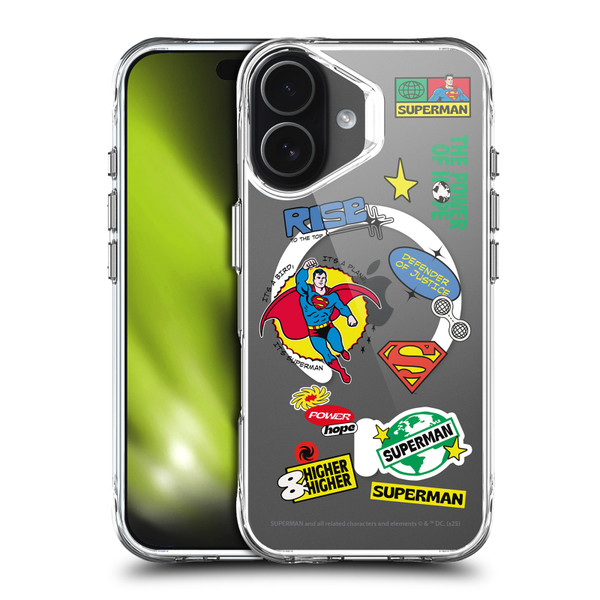 Superman DC Comics Logos and Comics Icons SHOCKPROOF BUMPER CASE COMPATIBLE WITH Apple iPhone 17 & MAGSAFE
