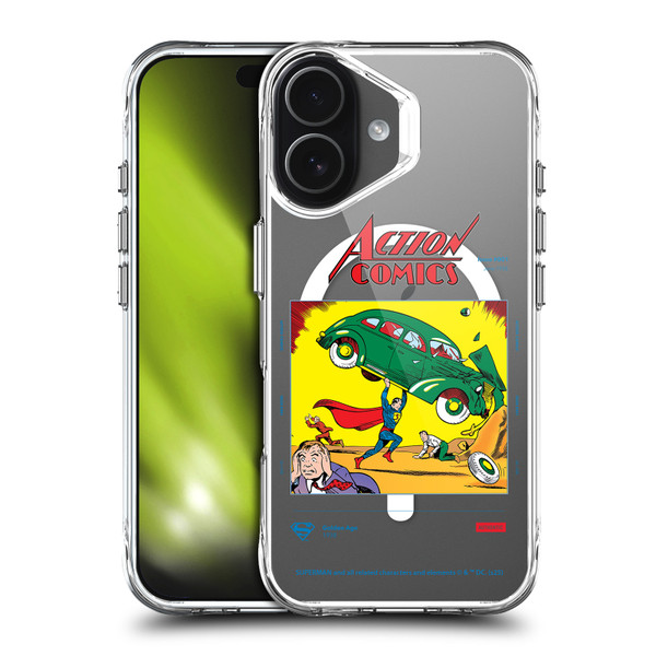 Superman DC Comics Logos and Comics Vintage SHOCKPROOF BUMPER CASE COMPATIBLE WITH Apple iPhone 17 & MAGSAFE