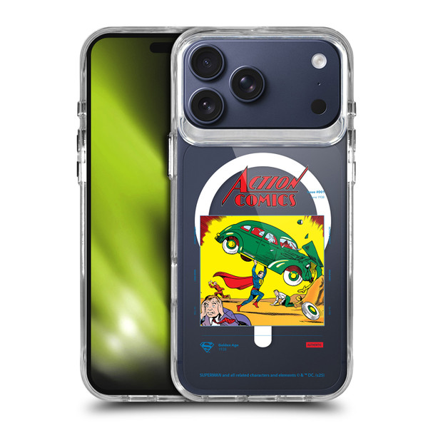 Superman DC Comics Logos and Comics Vintage SHOCKPROOF BUMPER CASE COMPATIBLE WITH Apple iPhone 17 Pro Max & MAGSAFE