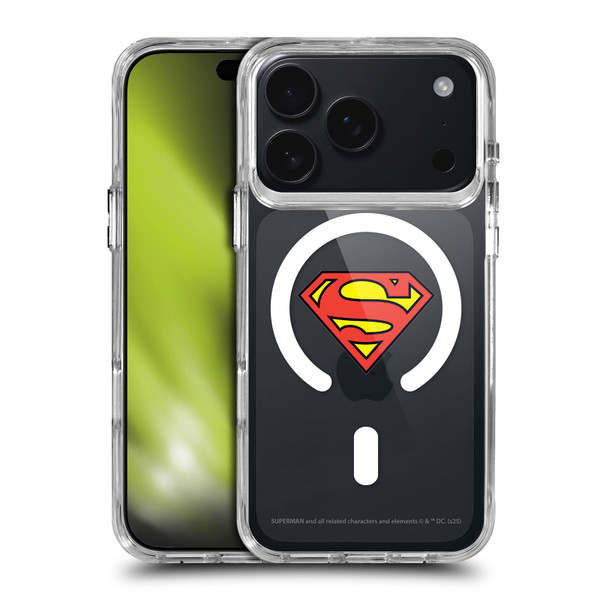 Superman DC Comics Logos and Comics Classic SHOCKPROOF BUMPER CASE COMPATIBLE WITH Apple iPhone 17 Pro & MAGSAFE