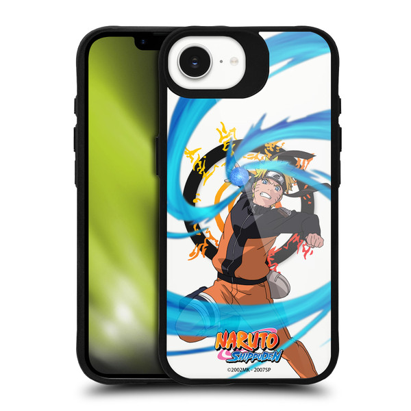 Naruto Shippuden Characters & Icons Naruto Uzumaki BLACK SHOCKPROOF BUMPER CASE COMPATIBLE WITH Apple iPhone 16e / Apple iPhone 17e & MAGSAFE