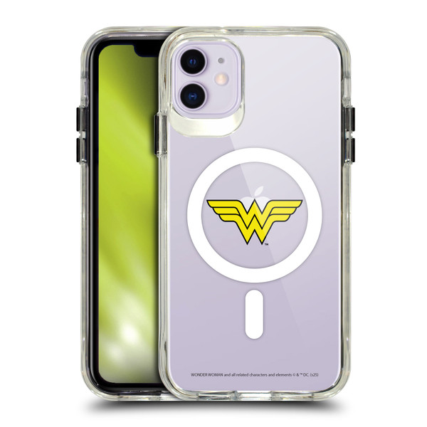 Wonder Woman DC Comics Logos and Comics Classic SHOCKPROOF BUMPER CASE COMPATIBLE WITH Apple iPhone 11 & MAGSAFE