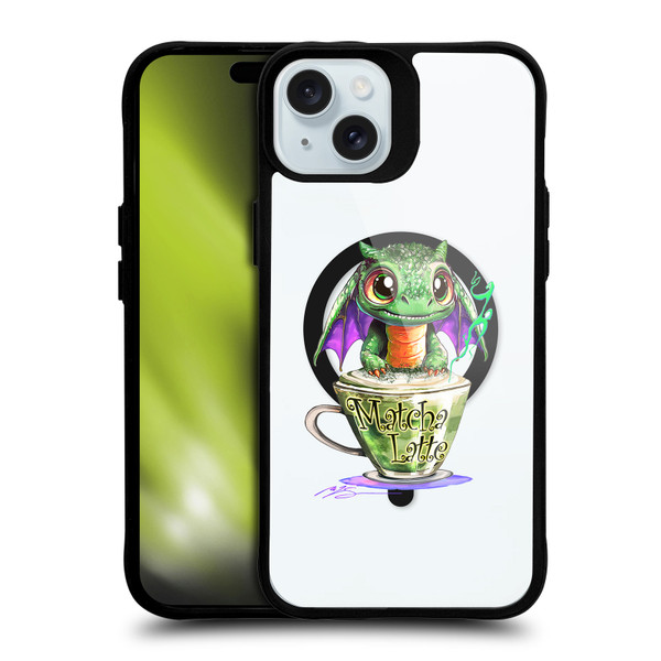 Ruth Thompson Cups and Dragons Matcha BLACK SHOCKPROOF BUMPER CASE COMPATIBLE WITH Apple iPhone 15 Plus & MAGSAFE