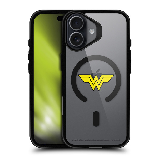 Wonder Woman DC Comics Logos and Comics Classic BLACK SHOCKPROOF BUMPER CASE COMPATIBLE WITH Apple iPhone 17 & MAGSAFE