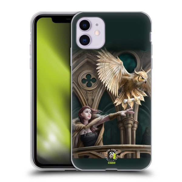 Anne Stokes Fantasy Characters Owl Messenger Soft Gel Case for Apple iPhone 11