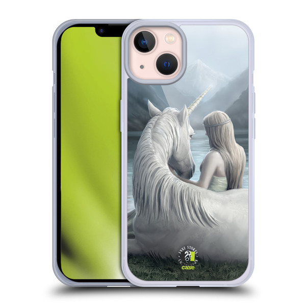 Anne Stokes Fantasy Characters Beyond Words Unicorn Soft Gel Case for Apple iPhone 13 & MagSafe