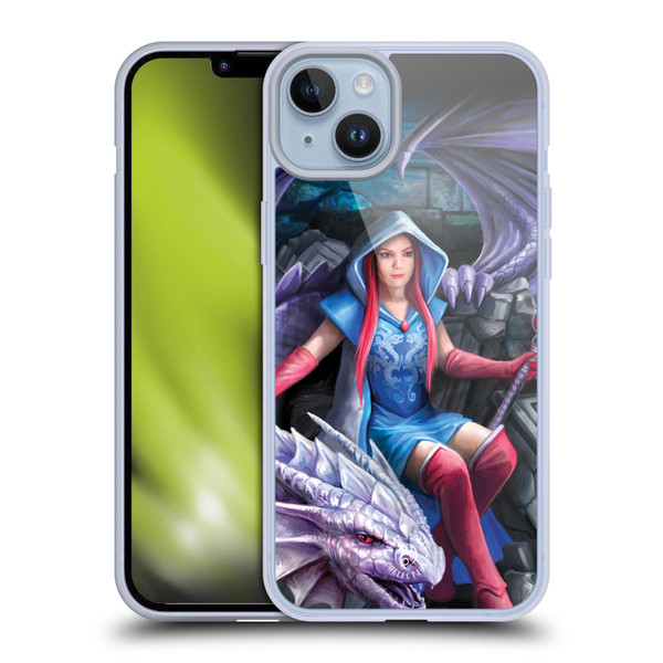 Anne Stokes Fantasy Characters Dragon Mage Throne Soft Gel Case for Apple iPhone 14 Plus & MagSafe