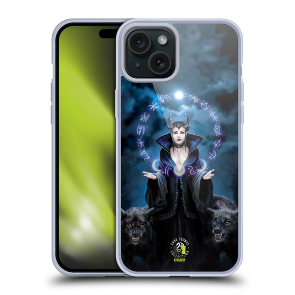 Anne Stokes Fantasy Characters Moon Witch Soft Gel Case for Apple iPhone 15 Plus & MagSafe