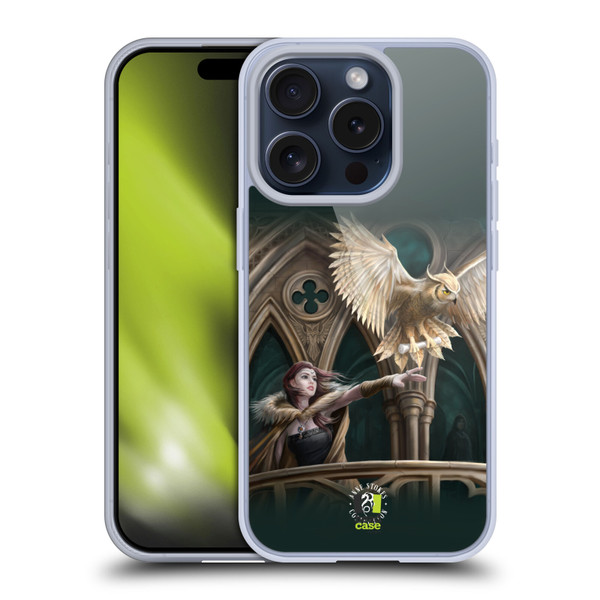 Anne Stokes Fantasy Characters Owl Messenger Soft Gel Case for Apple iPhone 15 Pro & MagSafe