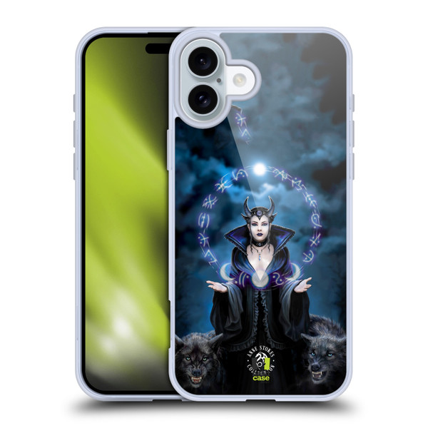 Anne Stokes Fantasy Characters Moon Witch Soft Gel Case for Apple iPhone 16 Plus & MagSafe