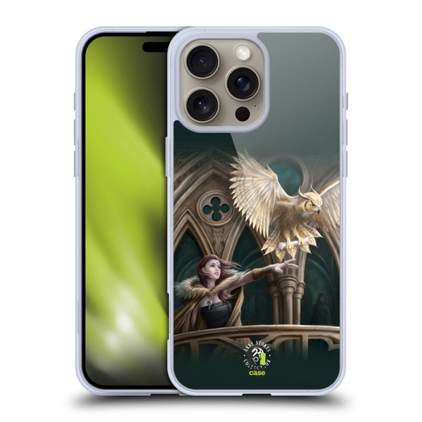 Anne Stokes Fantasy Characters Owl Messenger Soft Gel Case for Apple iPhone 16 Pro Max & MagSafe