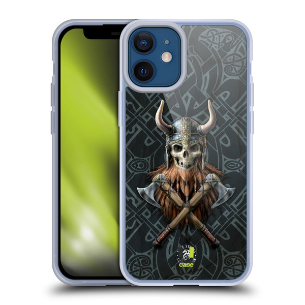Anne Stokes Fantasy Collection Viking Skull Soft Gel Case for Apple iPhone 12 Mini & MagSafe