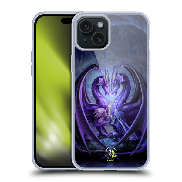 Anne Stokes Fantasy Collection Raising Dragons Soft Gel Case for Apple iPhone 15 Plus & MagSafe