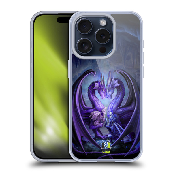 Anne Stokes Fantasy Collection Raising Dragons Soft Gel Case for Apple iPhone 15 Pro & MagSafe