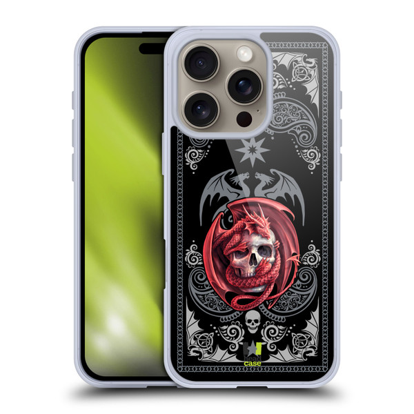 Anne Stokes Fantasy Collection Skull Embrace Soft Gel Case for Apple iPhone 16 Pro & MagSafe