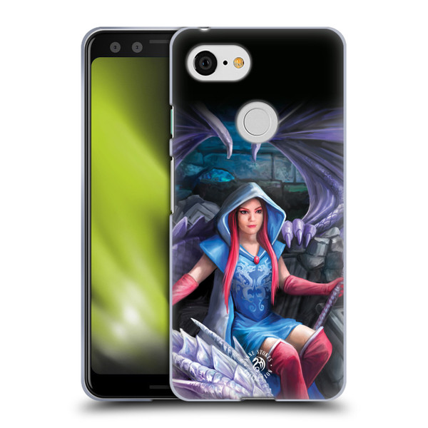 Anne Stokes Fantasy Characters Dragon Mage Throne Soft Gel Case for Google Pixel 3