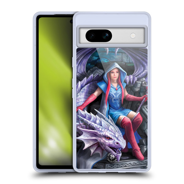 Anne Stokes Fantasy Characters Dragon Mage Throne Soft Gel Case for Google Pixel 7a