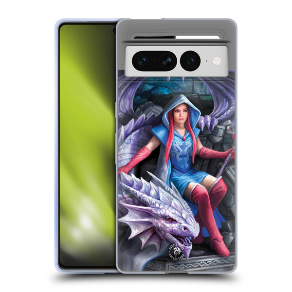 Anne Stokes Fantasy Characters Dragon Mage Throne Soft Gel Case for Google Pixel 7 Pro