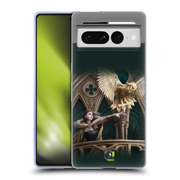 Anne Stokes Fantasy Characters Owl Messenger Soft Gel Case for Google Pixel 7 Pro