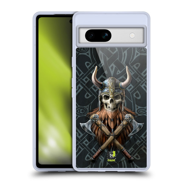 Anne Stokes Fantasy Collection Viking Skull Soft Gel Case for Google Pixel 7a