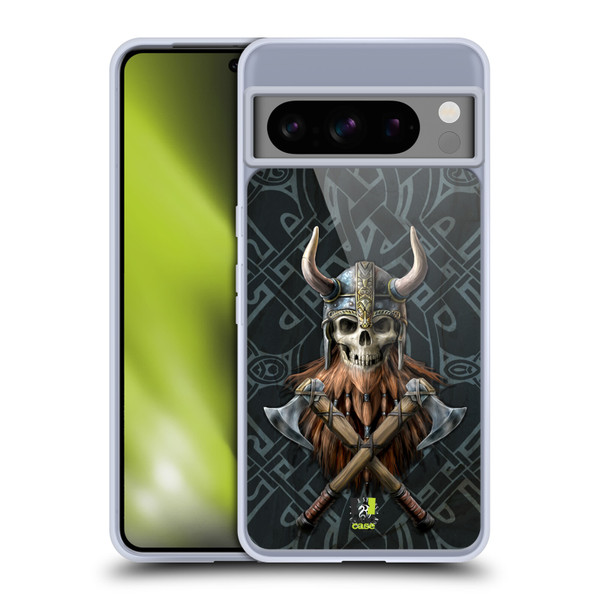 Anne Stokes Fantasy Collection Viking Skull Soft Gel Case for Google Pixel 8 Pro