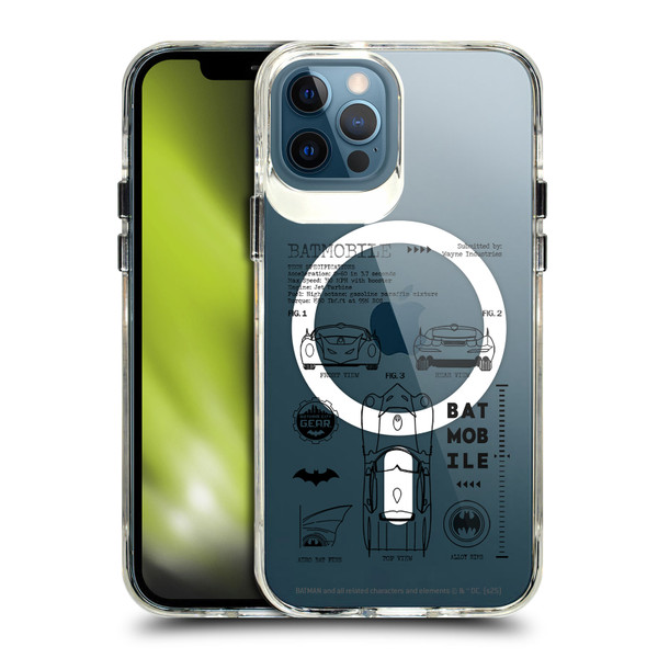 Batman DC Comics Logos and Comics Batmobile SHOCKPROOF BUMPER CASE COMPATIBLE WITH Apple iPhone 12 / iPhone 12 Pro & MAGSAFE