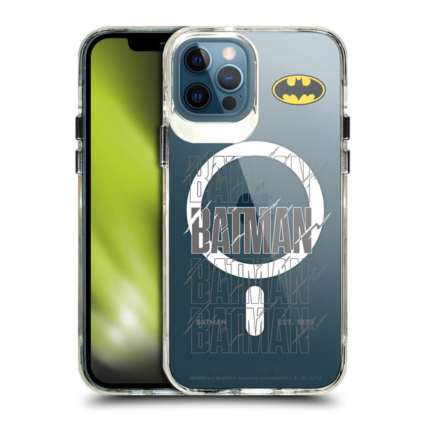 Batman DC Comics Logos and Comics Bold SHOCKPROOF BUMPER CASE COMPATIBLE WITH Apple iPhone 12 / iPhone 12 Pro & MAGSAFE