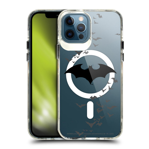 Batman DC Comics Logos and Comics Flying Bats SHOCKPROOF BUMPER CASE COMPATIBLE WITH Apple iPhone 12 / iPhone 12 Pro & MAGSAFE