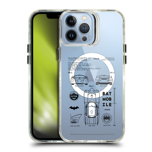 Batman DC Comics Logos and Comics Batmobile SHOCKPROOF BUMPER CASE COMPATIBLE WITH Apple iPhone 13 Pro Max & MAGSAFE