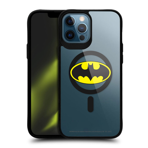Batman DC Comics Logos and Comics Classic BLACK SHOCKPROOF BUMPER CASE COMPATIBLE WITH Apple iPhone 12 Pro Max & MAGSAFE