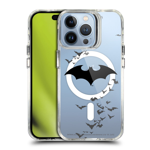 Batman DC Comics Logos and Comics Flying Bats SHOCKPROOF BUMPER CASE COMPATIBLE WITH Apple iPhone 13 Pro & MAGSAFE