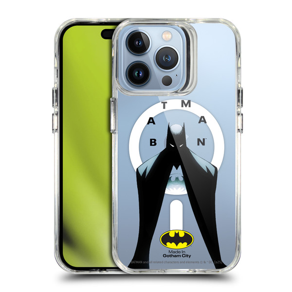 Batman DC Comics Logos and Comics Silhouette SHOCKPROOF BUMPER CASE COMPATIBLE WITH Apple iPhone 13 Pro & MAGSAFE