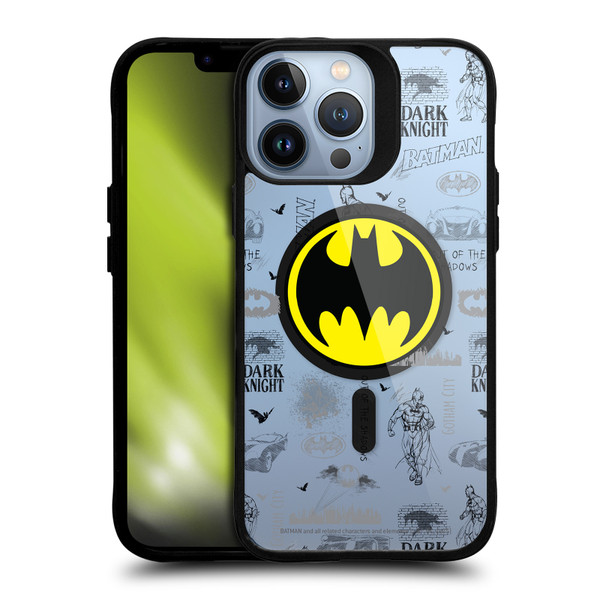 Batman DC Comics Logos and Comics Collage BLACK SHOCKPROOF BUMPER CASE COMPATIBLE WITH Apple iPhone 13 Pro Max & MAGSAFE