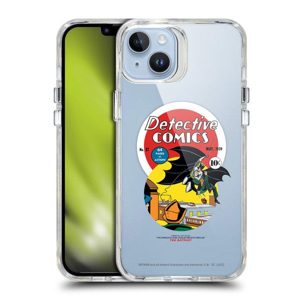 Batman DC Comics Logos and Comics First Appearance 1939 SHOCKPROOF BUMPER CASE COMPATIBLE WITH Apple iPhone 14 Plus & MAGSAFE