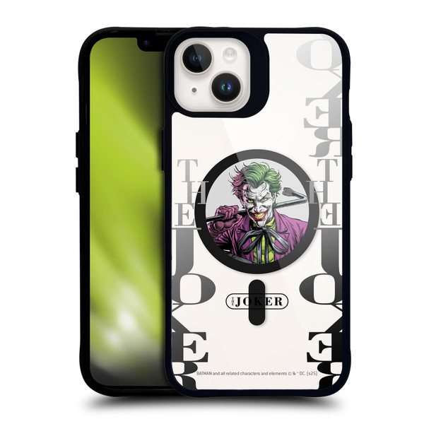 Batman DC Comics Logos and Comics Joker BLACK SHOCKPROOF BUMPER CASE COMPATIBLE WITH Apple iPhone 14 Plus & MAGSAFE