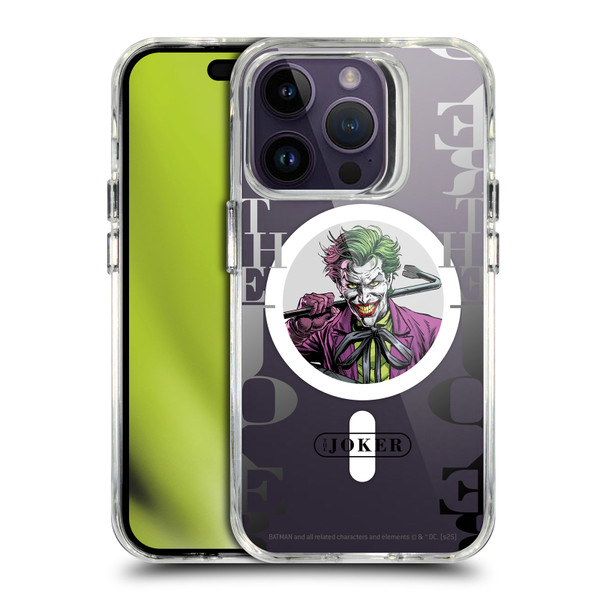 Batman DC Comics Logos and Comics Joker SHOCKPROOF BUMPER CASE COMPATIBLE WITH Apple iPhone 14 Pro & MAGSAFE