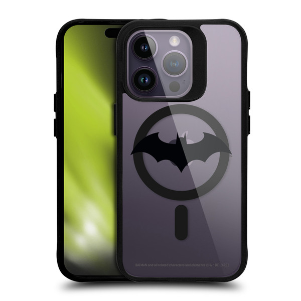 Batman DC Comics Logos and Comics Hush Collage BLACK SHOCKPROOF BUMPER CASE COMPATIBLE WITH Apple iPhone 14 Pro & MAGSAFE