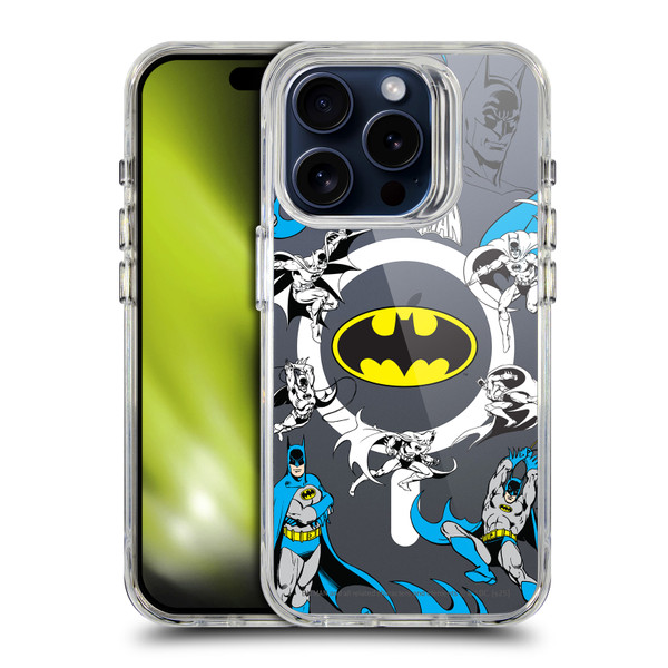 Batman DC Comics Logos and Comics Action SHOCKPROOF BUMPER CASE COMPATIBLE WITH Apple iPhone 15 Pro & MAGSAFE