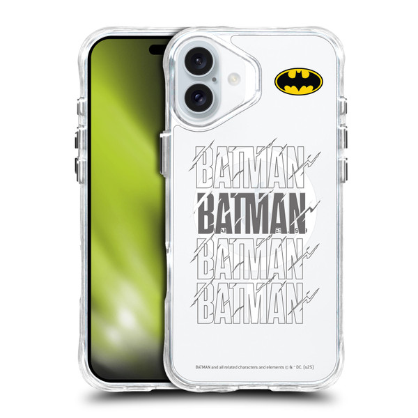 Batman DC Comics Logos and Comics Bold SHOCKPROOF BUMPER CASE COMPATIBLE WITH Apple iPhone 16 Plus & MAGSAFE