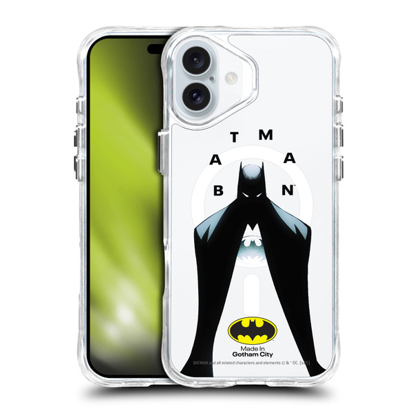 Batman DC Comics Logos and Comics Silhouette SHOCKPROOF BUMPER CASE COMPATIBLE WITH Apple iPhone 16 Plus & MAGSAFE