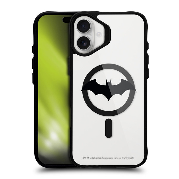 Batman DC Comics Logos and Comics Hush Collage BLACK SHOCKPROOF BUMPER CASE COMPATIBLE WITH Apple iPhone 16 Plus & MAGSAFE