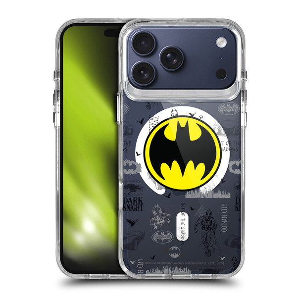 Batman DC Comics Logos and Comics Collage SHOCKPROOF BUMPER CASE COMPATIBLE WITH Apple iPhone 17 Pro Max & MAGSAFE