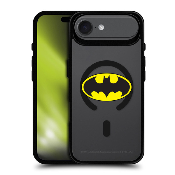 Batman DC Comics Logos and Comics Classic BLACK SHOCKPROOF BUMPER CASE COMPATIBLE WITH Apple iPhone 17 Air & MAGSAFE