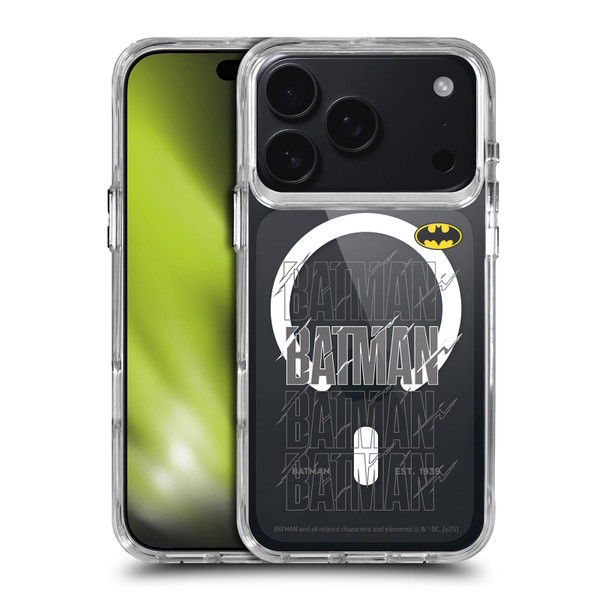 Batman DC Comics Logos and Comics Bold SHOCKPROOF BUMPER CASE COMPATIBLE WITH Apple iPhone 17 Pro & MAGSAFE
