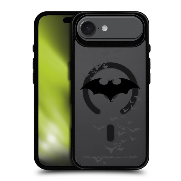 Batman DC Comics Logos and Comics Flying Bats BLACK SHOCKPROOF BUMPER CASE COMPATIBLE WITH Apple iPhone 17 Air & MAGSAFE