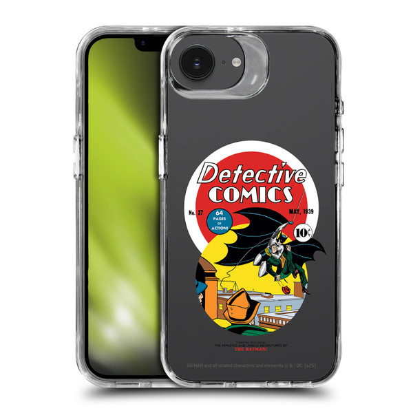 Batman DC Comics Logos and Comics First Appearance 1939 SHOCKPROOF BUMPER CASE COMPATIBLE WITH Apple iPhone 16e / Apple iPhone 17e & MAGSAFE