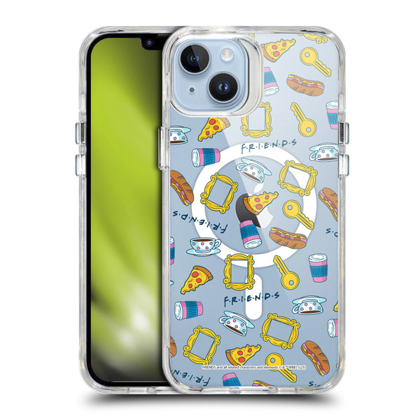 Friends TV Show Character Icons Vibrant SHOCKPROOF BUMPER CASE COMPATIBLE WITH Apple iPhone 14 Plus & MAGSAFE