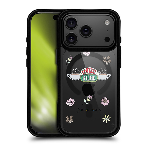 Friends TV Show Character Icons Central Perk BLACK SHOCKPROOF BUMPER CASE COMPATIBLE WITH Apple iPhone 17 Pro & MAGSAFE